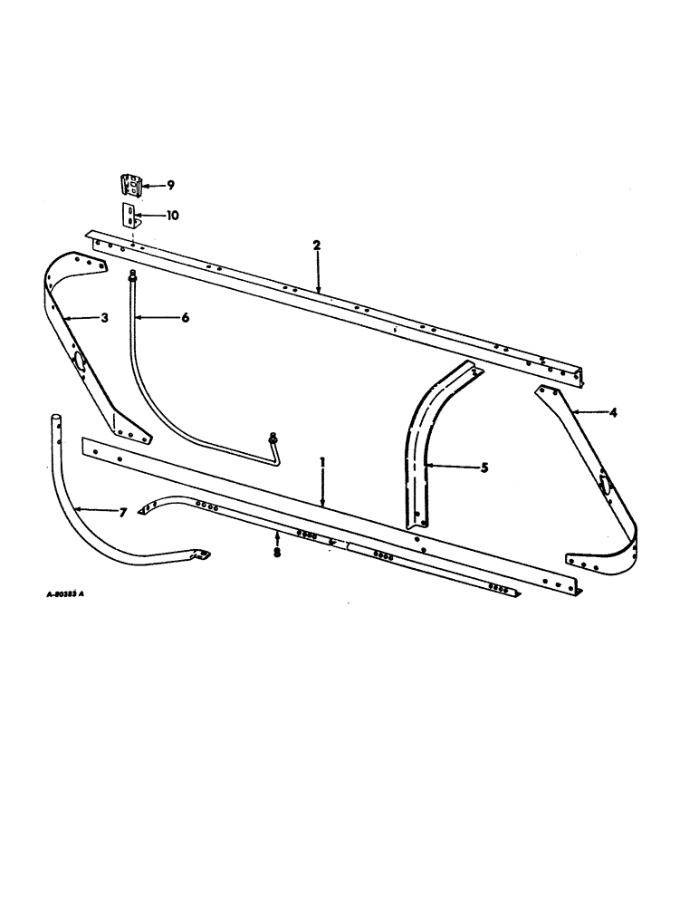 Схема запчастей Case IH 14 - (A-16) - STRIPPER FRAME, STRIPPERS AND BRACE 