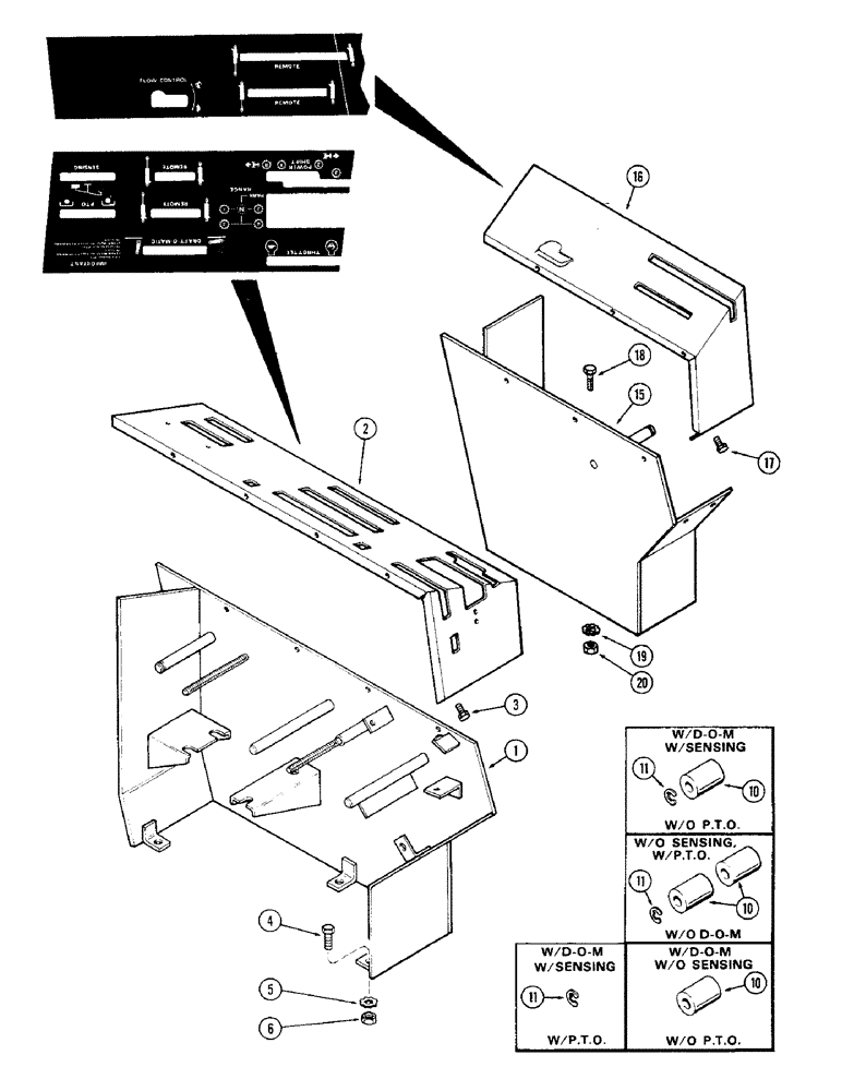 Схема запчастей Case IH 1570 - (262) - CONTROL CONSOLE (09) - CHASSIS/ATTACHMENTS