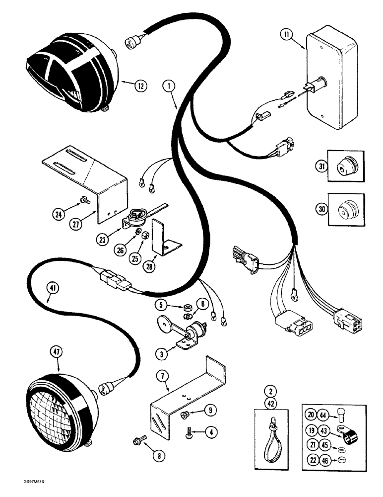 Схема запчастей Case IH 1660 - (4-30) - GRAIN TANK HARNESS (06) - ELECTRICAL