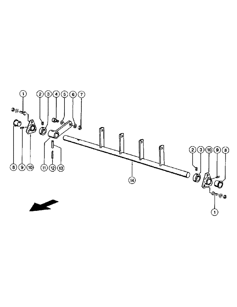 Схема запчастей Case IH 110 - (015) - CONTROL SHAFT (03) - DRIVES