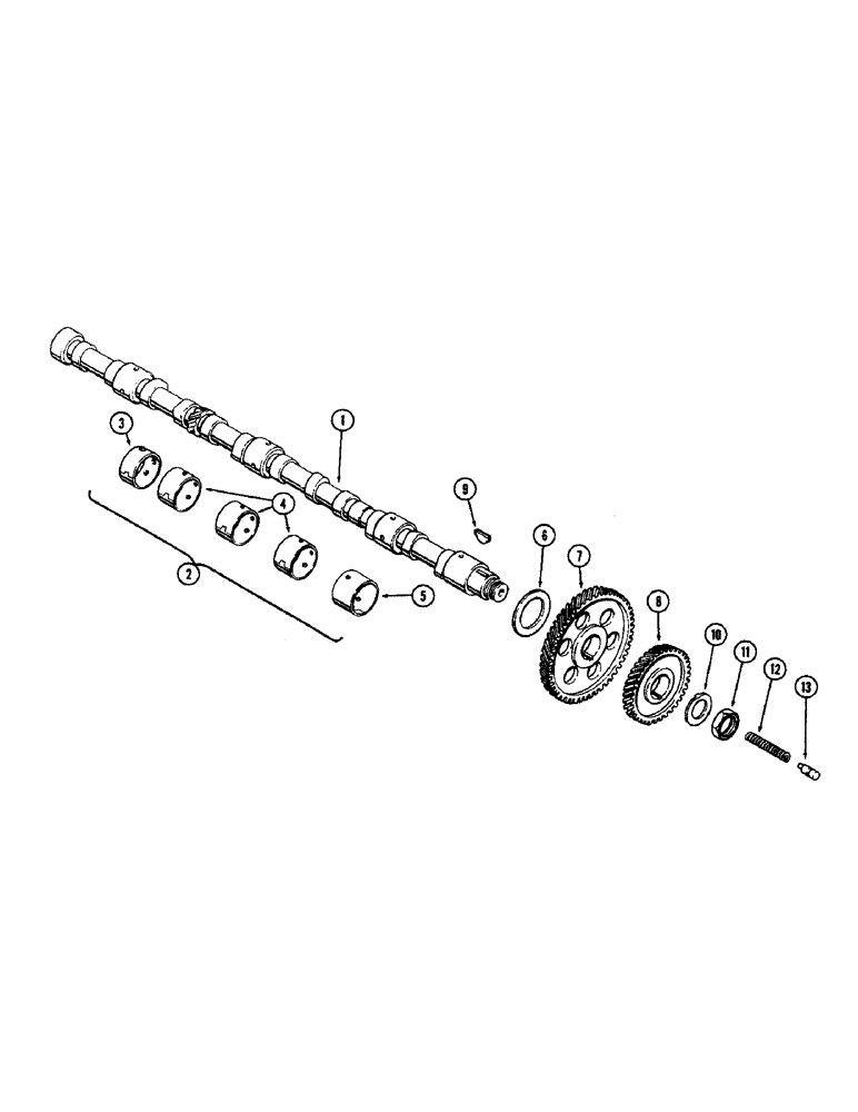 Схема запчастей Case IH 2470 - (031C) - CAMSHAFT, 504BDT DIESEL ENGINE (02) - ENGINE