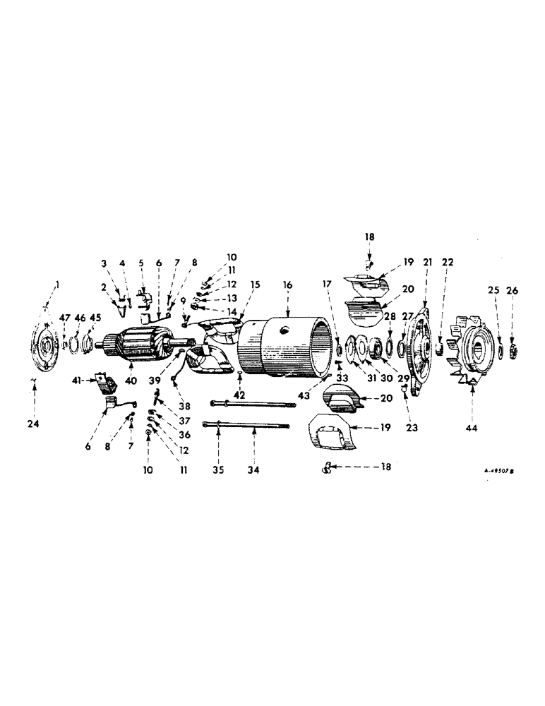 Схема запчастей Case IH 420 - (376) - ELECTRICAL SYSTEM, GENERATOR, 20 AMPERE, DELCO-REMY, 414, CH813F TO CH1119F, 420, CH1372F TO CH2059F (55) - ELECTRICAL SYSTEMS