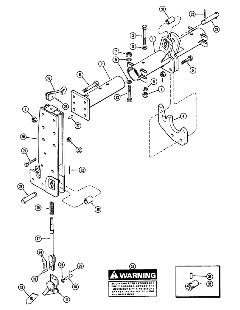 Схема запчастей Case IH 2590 - (9-328) - QUICK HITCH COUPLER, CATEGORY II AND III (09) - CHASSIS/ATTACHMENTS