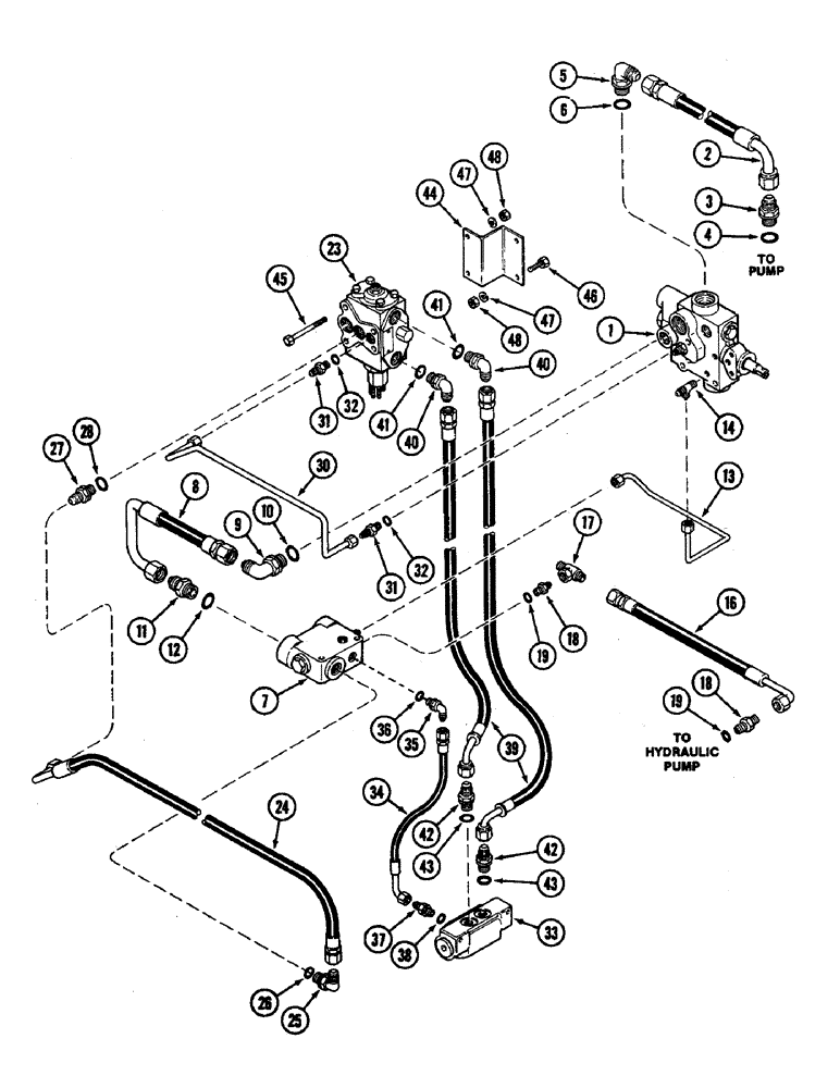 Схема запчастей Case IH 4890 - (5-140) - REAR STEERING HYDRAULICS, PRIORITY AND CONTROL VALVES, PRIOR TO PIN 8860450 (05) - STEERING