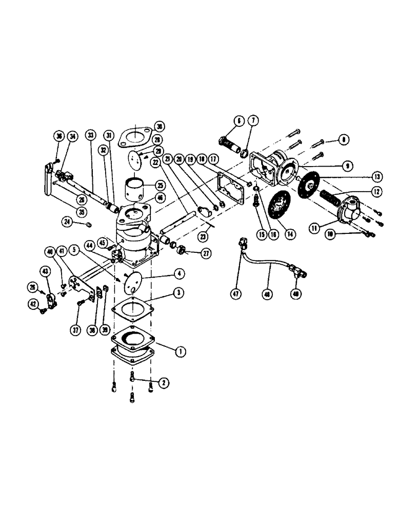 Схема запчастей Case IH 960 - (248) - F83350 L. P. CARBURETOR (10) - ENGINE