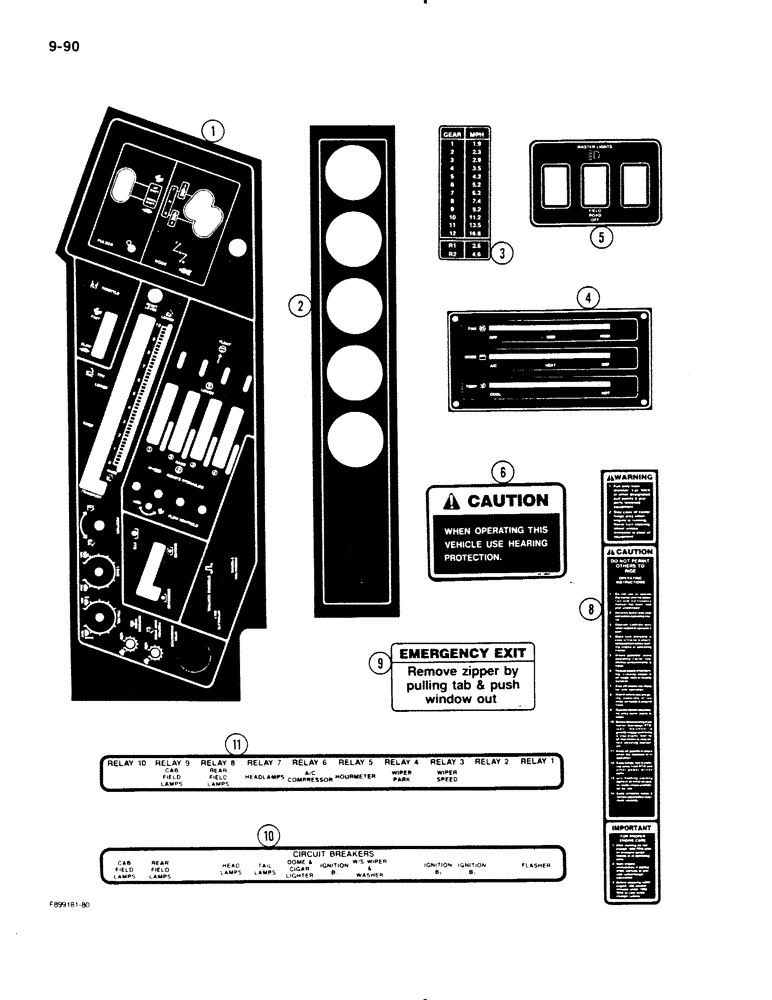 Схема запчастей Case IH 9130 - (9-90) - DECALS (09) - CHASSIS/ATTACHMENTS