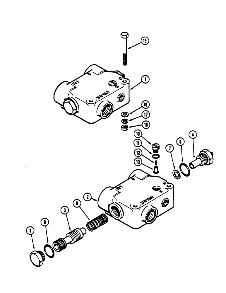 Схема запчастей Case IH 4690 - (5-146) - REAR STEER PRIORITY VALVE (05) - STEERING