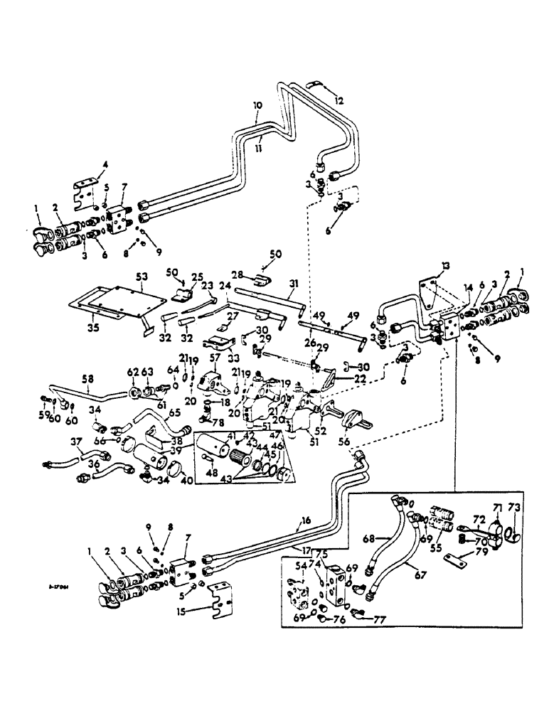 Схема запчастей Case IH 444 - (F-19) - HYDRAULICS SYSTEM, AUXILIARY VALVES AND CONNECTIONS (07) - HYDRAULIC SYSTEM