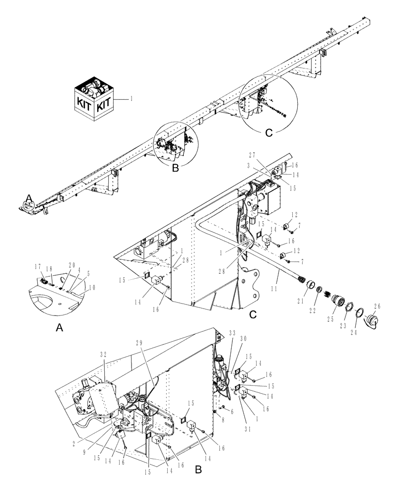 Схема запчастей Case IH DHX302 - (20.03.01[2]) - WIRE HARNESS, DOUBLE SWATH (06) - ELECTRICAL