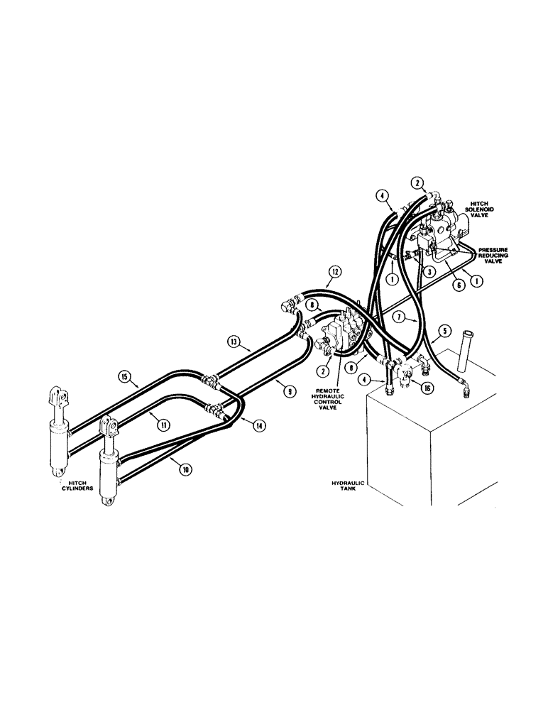 Схема запчастей Case IH 9110 - (1-20) - PICTORIAL INDEX, HITCH HYDRAULICS, ELECTRONIC CONTROLLED (00) - PICTORIAL INDEX