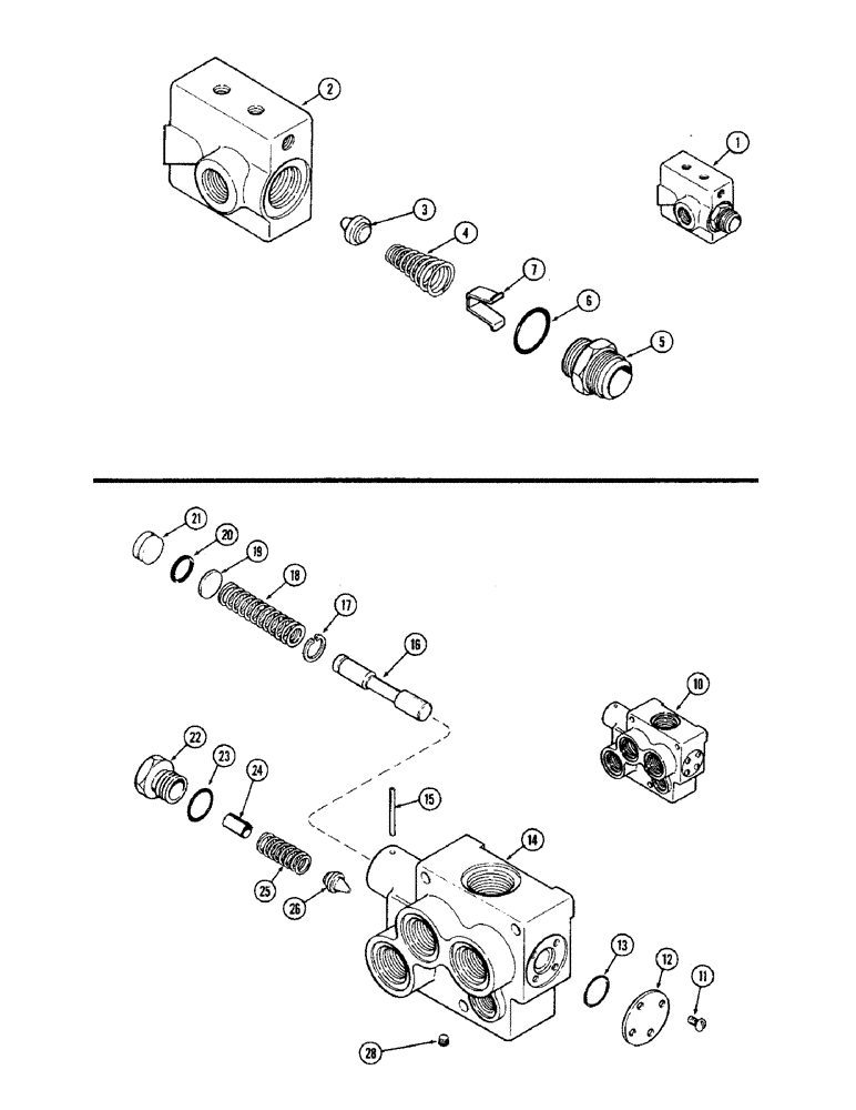 Схема запчастей Case IH 2470 - (204) - SEPARATOR VALVE ASSEMBLY (08) - HYDRAULICS