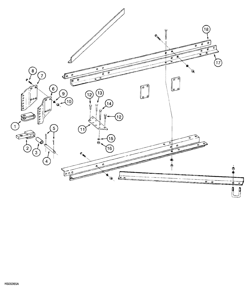 Схема запчастей Case IH 5700 - (9-158) - TRACTOR HITCH, TRAIL BEHIND MODELS, 13 FOOT WIDE FRAME (18) - MISCELLANEOUS