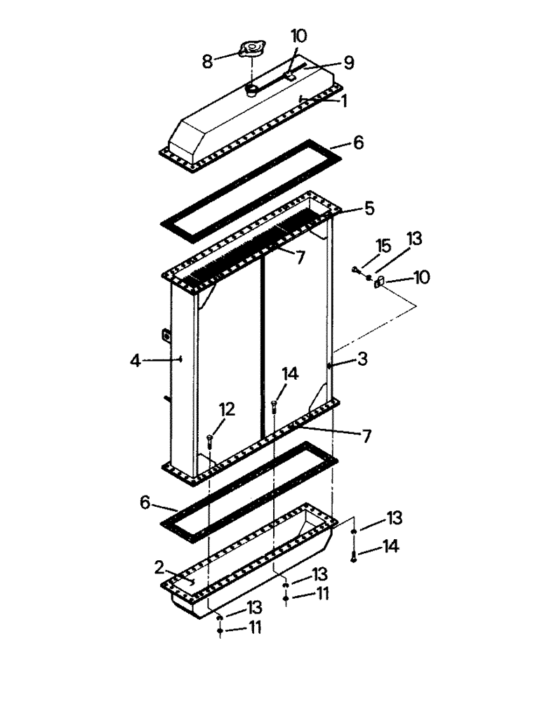 Схема запчастей Case IH KP-525 - (04-10) - RADIATOR ASSEMBLY (04) - Drive Train