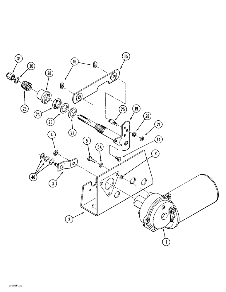 Схема запчастей Case IH 9350 - (4-64) - WIPER DRIVE ASSEMBLY, FRONT WINDOWS (04) - ELECTRICAL SYSTEMS