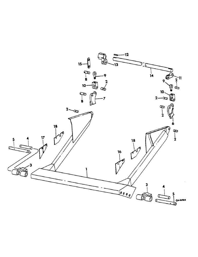 Схема запчастей Case IH 615 - (33-10) - FEEDER, FEEDER HITCH, SERIAL NO. 8000 AND BELOW (13) - FEEDER