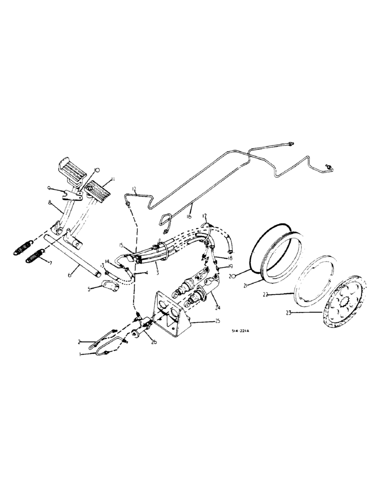 Схема запчастей Case IH 278 - (04-002) - BRAKES, UP TO 278-541 (5.1) - BRAKES