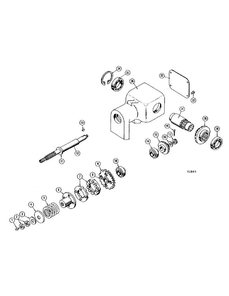 Схема запчастей Case IH 306 - (40) - GEAR BOX (58) - ATTACHMENTS/HEADERS