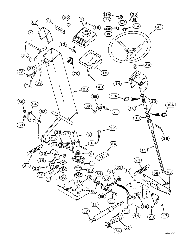 Схема запчастей Case IH 2166 - (5-03C) - STEERING SUPPORT AND WHEEL, COMBINE P.I.N. JJC0180000 AND AFTER (04) - STEERING