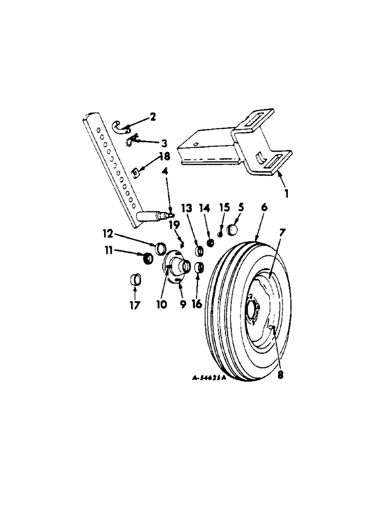 Схема запчастей Case IH 70 - (G-12) - GAUGE WHEEL AND BRACKET 