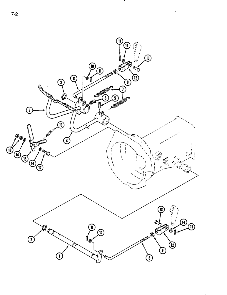 Схема запчастей Case IH 235 - (7-02) - BRAKE CONTROLS (07) - BRAKES