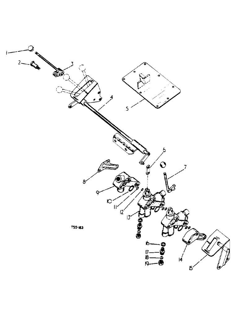 Схема запчастей Case IH 434 - (5-35) - AUXILIARY VALVE ATTACHMENTS, WITH TWO SINGLE ACTING OR TWO DOUBLE ACTING VALVES - HYD. ATTACHMENTS (08) - HYDRAULICS