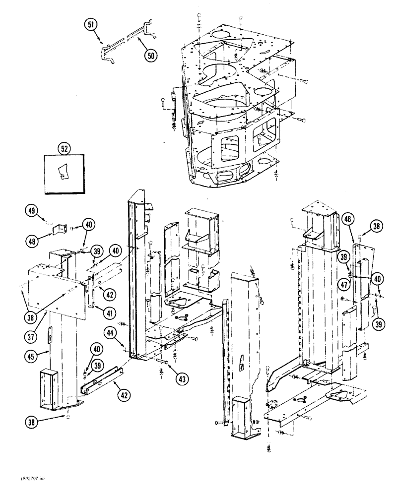 Схема запчастей Case IH 1822 - (9A-102) - DRUM HOUSING, 1822 COTTON PICKER (13) - PICKING SYSTEM