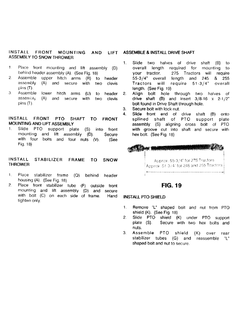 Схема запчастей Case IH C100 - (19) - PREPARATION OF SNOW THROWER 