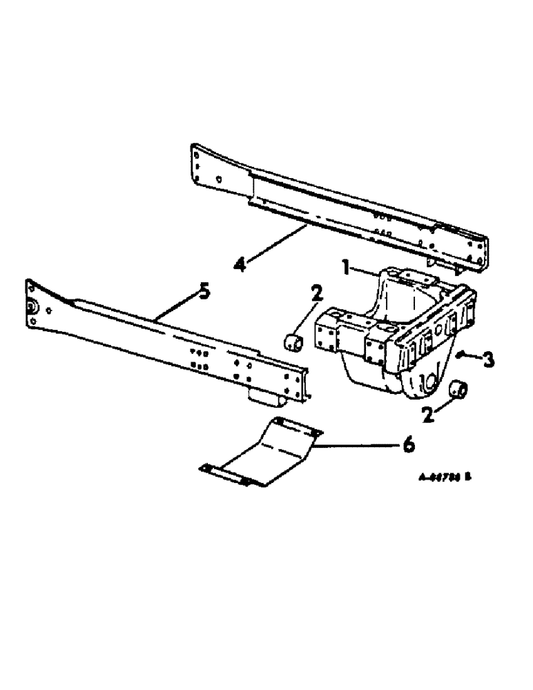 Схема запчастей Case IH 544 - (A-08) - CHASSIS, RADIATOR AND SHEET METAL, FRONT FRAME CHANNELS AND BOLSTERS, INTERNATIONAL TRACTORS Chassis, Radiator & Sheet Metal