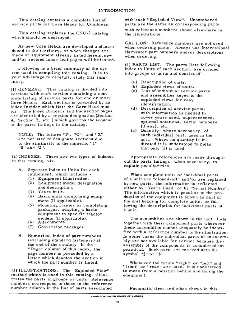Схема запчастей Case IH 327WN - (3) - INTRODUCTION (00) - GENERAL & PICTORIAL INDEX