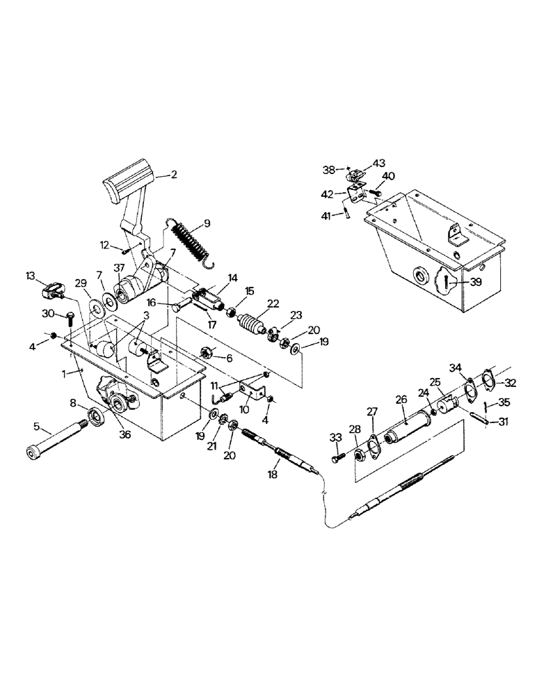 Схема запчастей Case IH CP-1360 - (01-43) - CLUTCH CONTROL (10) - CAB