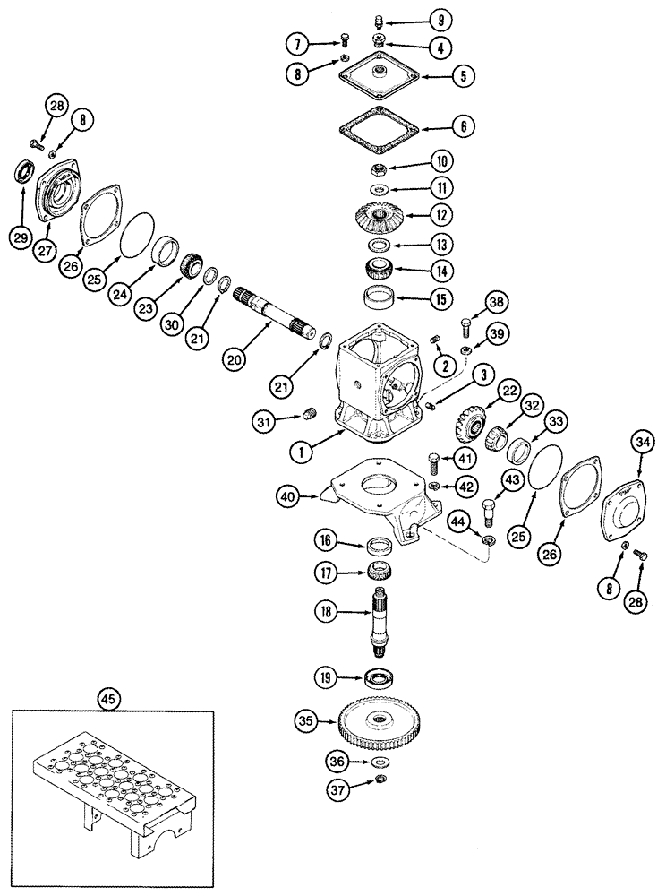 Схема запчастей Case IH 2555 - (09A-10) - GEARBOX (13) - PICKING SYSTEM