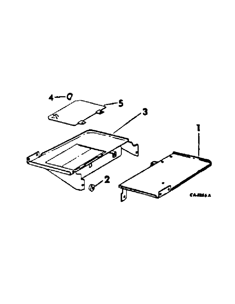 Схема запчастей Case IH 2400 - (13-04) - SUPERSTRUCTURE, PLATFORM, MOUNTING STEP AND TOOL BOX (05) - SUPERSTRUCTURE