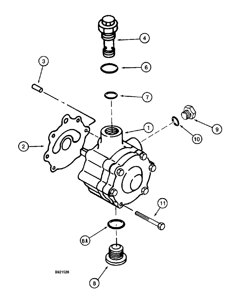 Схема запчастей Case IH 2055 - (6-32) - HYDROSTATIC PUMP, CHARGE PUMP - P.I.N. JJC139015 AND AFTER (03) - POWER TRAIN