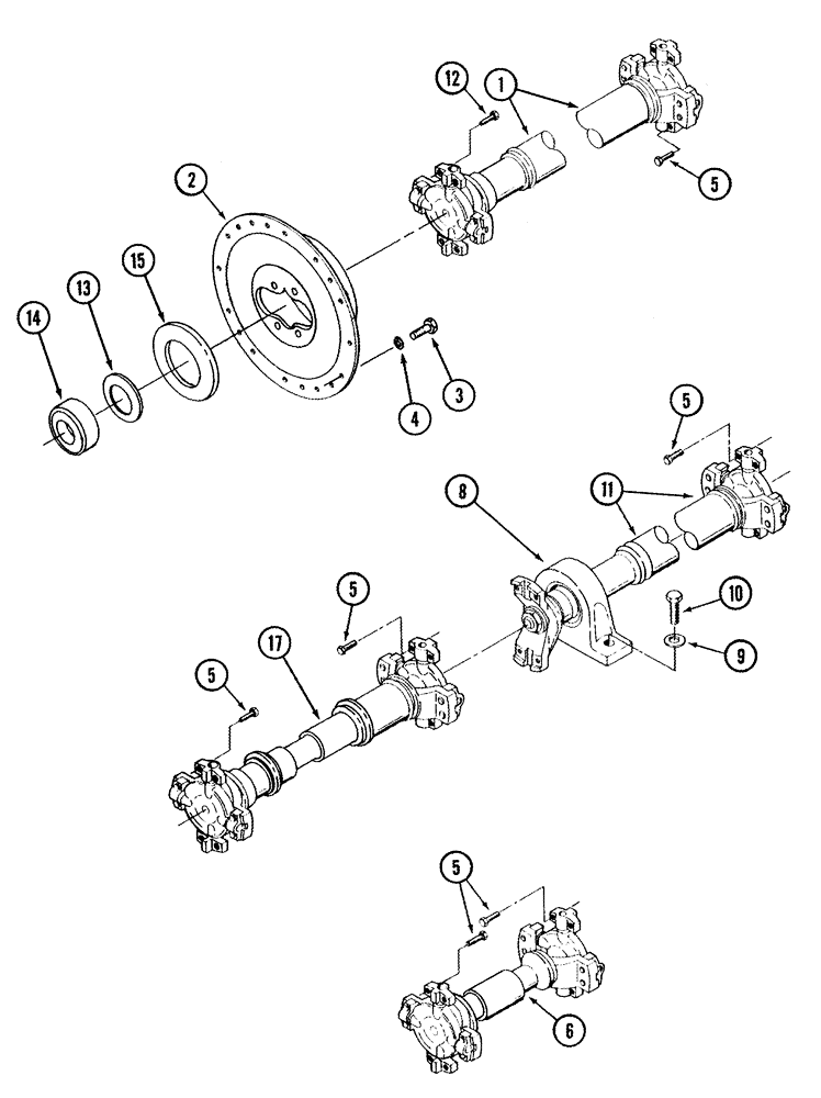 Схема запчастей Case IH STX325 - (06-27) - DRIVE SHAFTS AND MOUNTING ACCUSTEER TRACTOR (06) - POWER TRAIN