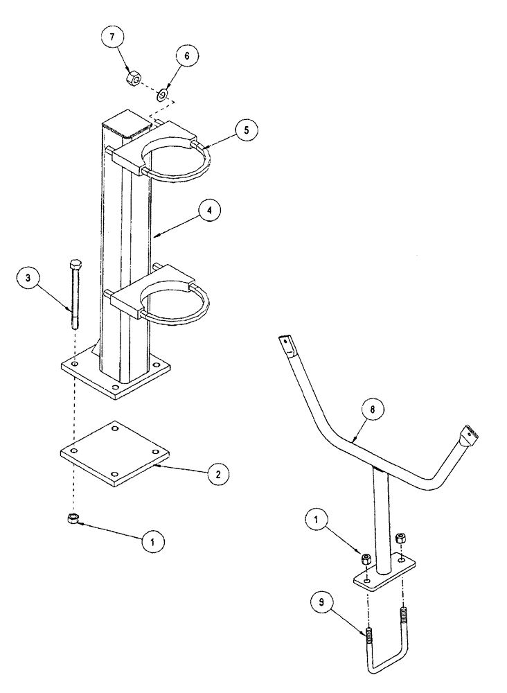 Схема запчастей Case IH NFX - (9-76) - PRIMARY MANIFOLD STAND FRONT TOW (09) - CHASSIS