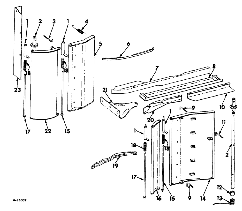 Схема запчастей Case IH 622 - (R-06) - PICKER DRUM, PLANT COMPRESSORS AND THROAT SHEETS Picker Drum