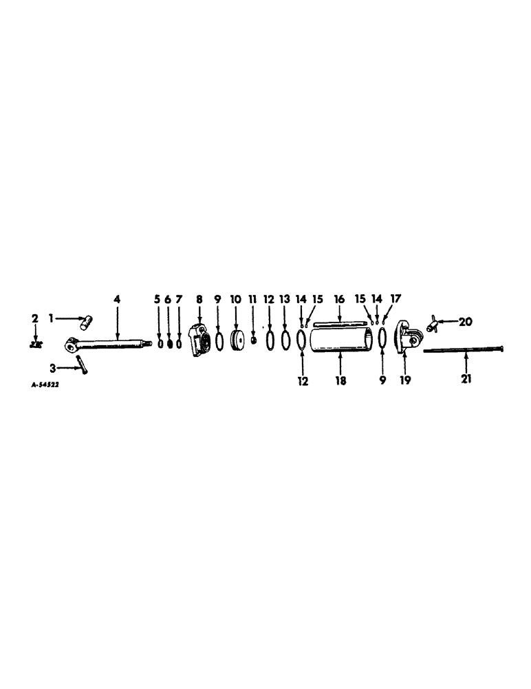 Схема запчастей Case IH 560 - (242) - HYDRAULIC SYSTEM, HYDRAULIC CYLINDER, TRACTORS WITH FAST HITCH WITH TRACTION CONTROL (07) - HYDRAULIC SYSTEM