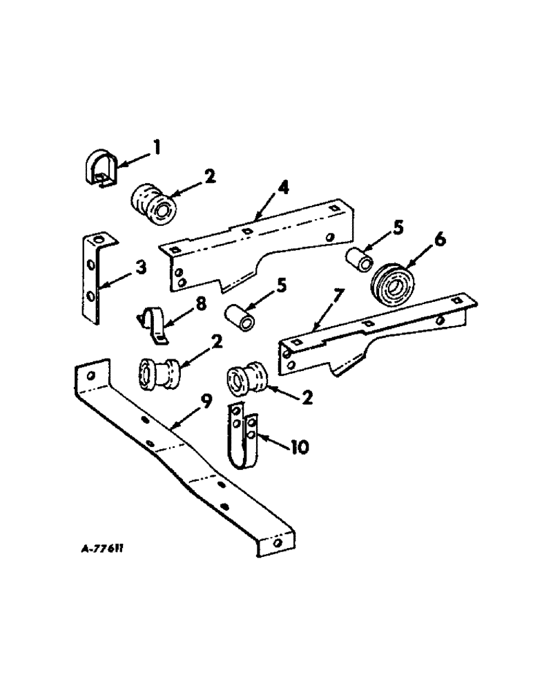 Схема запчастей Case IH 57 - (A-29[A]) - WIRE NEEDLE GUIDES AND WIRE GUIDES 