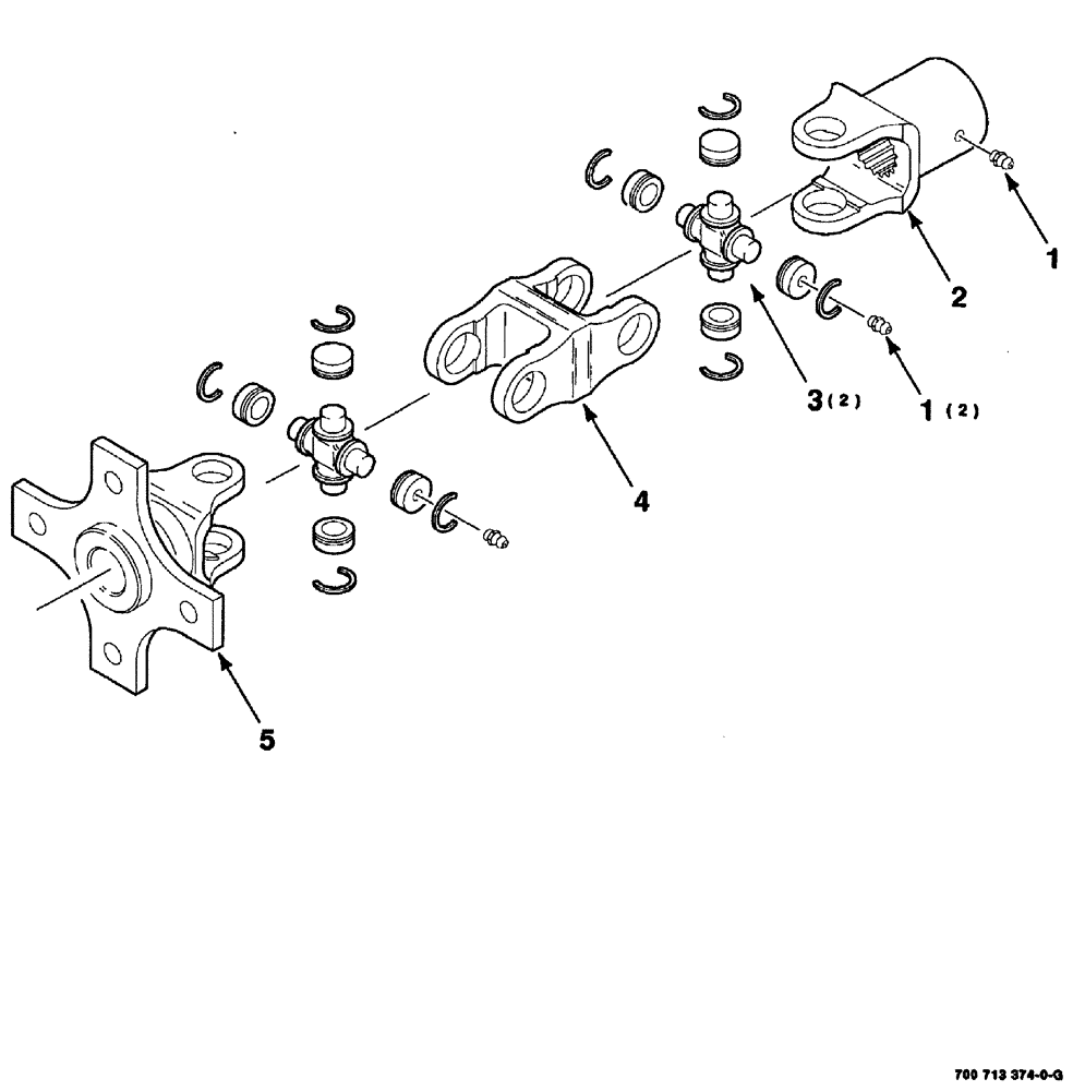 Схема запчастей Case IH 8880 - (02-008) - U-JOINT ASSEMBLY (REAR) (10) - ENGINE