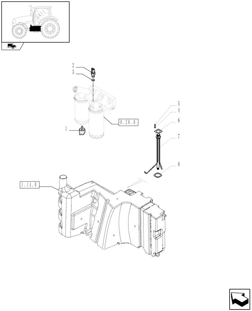 Схема запчастей Case IH PUMA 210 - (1.75.0[02]) - FUEL SYSTEM GAUGE AND SENSORS (06) - ELECTRICAL SYSTEMS