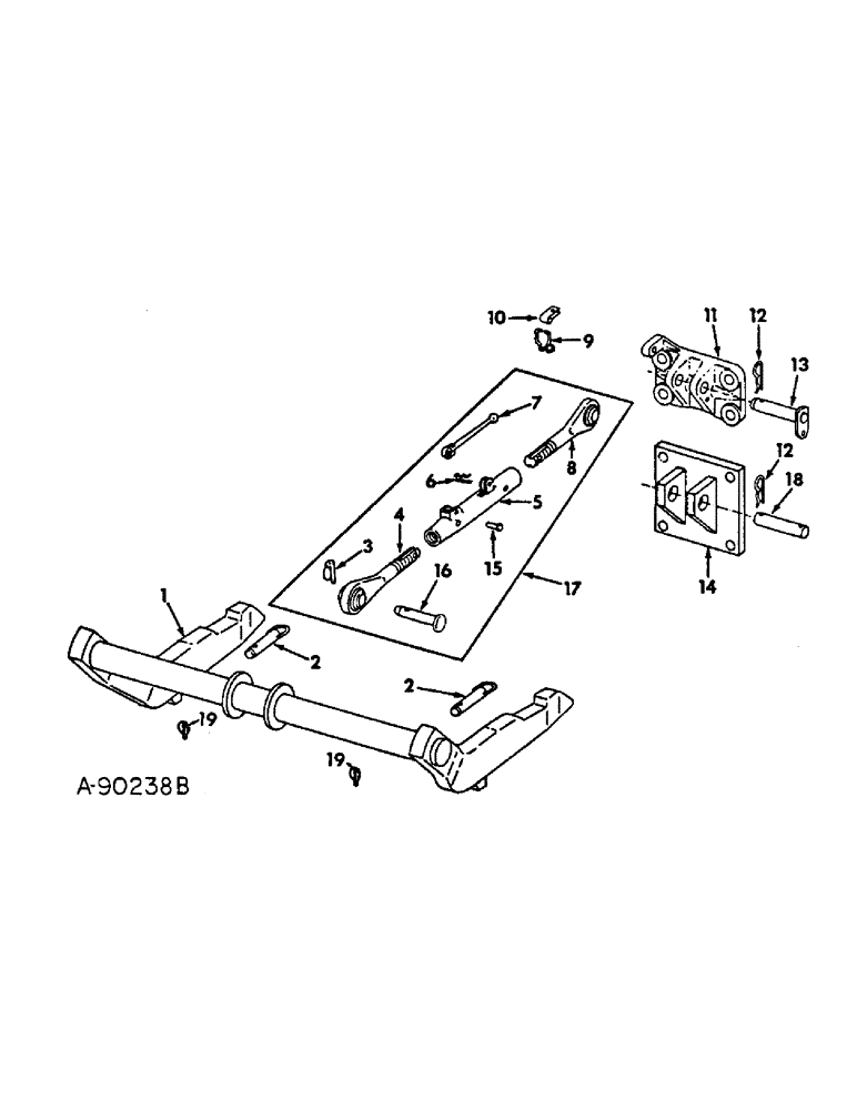 Схема запчастей Case IH 300 - (AG-05) - TWO-POINT FAST HITCH, FOR FARMALL AND INTERNATIONAL 706, 806 AND FARMALL 656 TRACTORS 