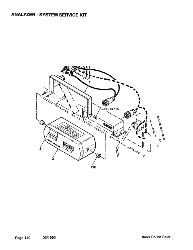 Схема запчастей Case IH 8460 - (140) - ANALYZER, SYSTEM SERVICE KIT Decals & Attachments