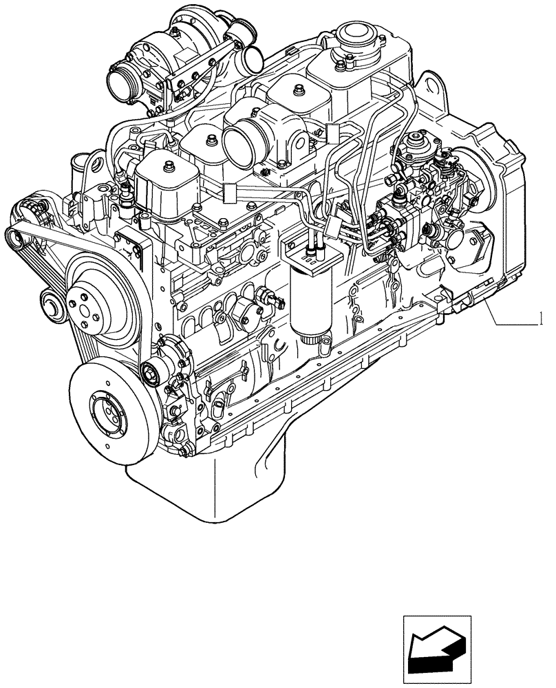 Схема запчастей Case IH P140 - (10.001.01) - ENGINE (10) - ENGINE