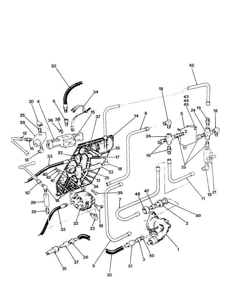 Схема запчастей Case IH 1002 - (48) - PROPORTIONATOR SYSTEM WITHOUT COOLER 