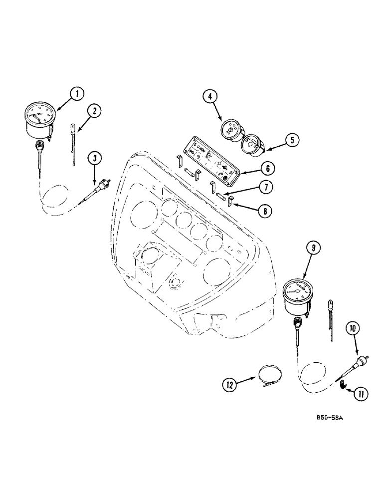 Схема запчастей Case IH 685 - (4-242) - INSTRUMENTS (04) - ELECTRICAL SYSTEMS