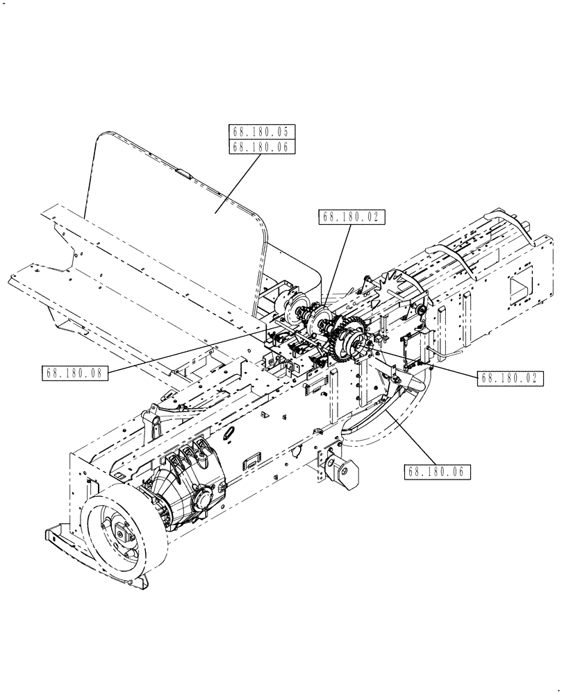 Схема запчастей Case IH SB551 - (00.000.68) - PICTORIAL INDEX, KNOTTER/WRAPPER (00) - GENERAL & PICTORIAL INDEX