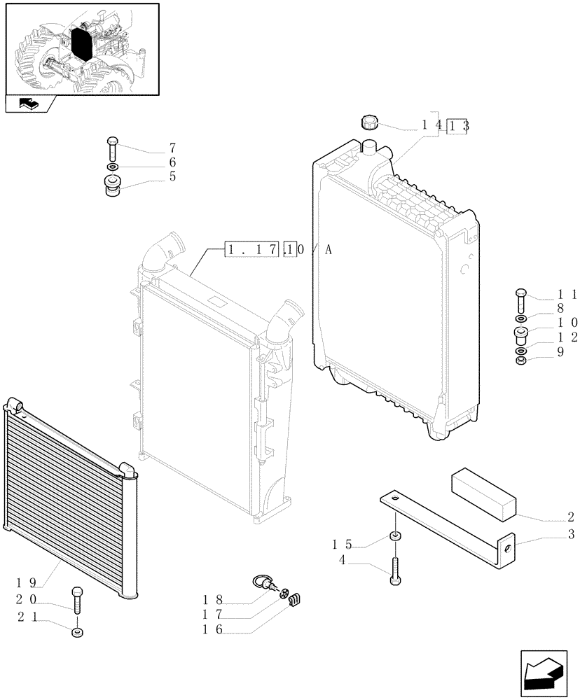 Схема запчастей Case IH PUMA 115 - (1.17.0[01]) - RADIATOR, COOLING SYSTEM & RELATED PARTS - C5790 (02) - ENGINE EQUIPMENT