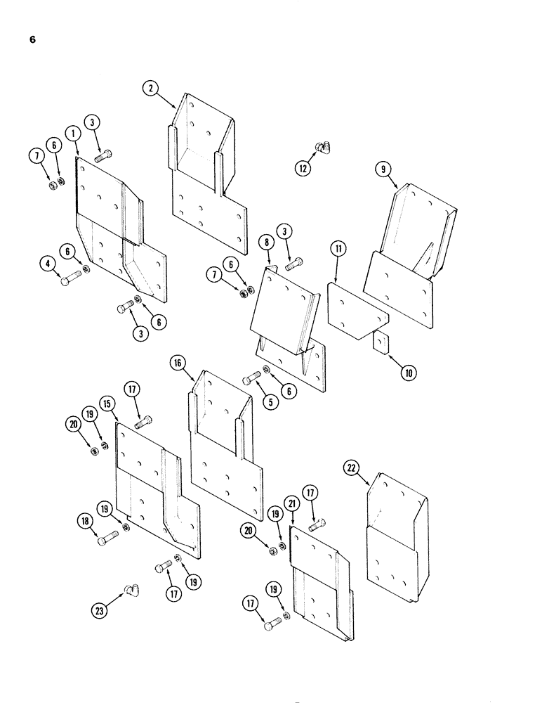 Схема запчастей Case IH 56L - (06) - MOUNTING BRACKETS, 1190 TWO WHEEL DRIVE (82) - FRONT LOADER & BUCKET