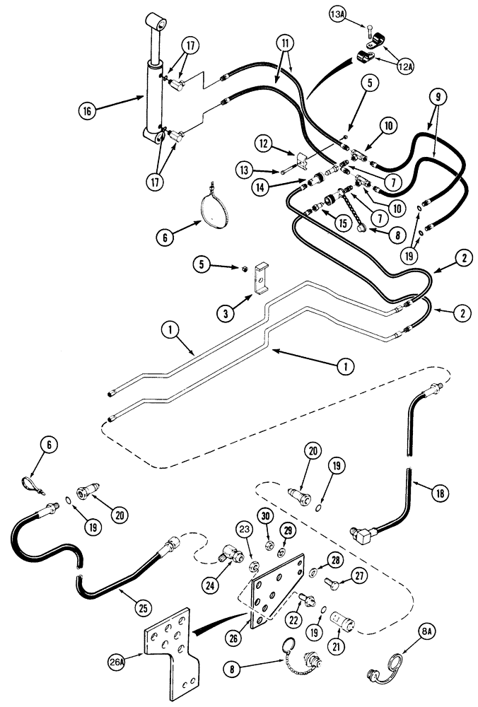 Схема запчастей Case IH 520 - (8-06) - GRAPPLE HYDRAULICS (08) - HYDRAULICS