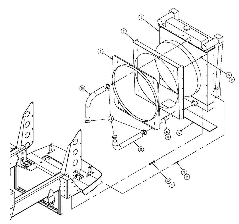 Схема запчастей Case IH FLX4300 - (02-032) - RADIATOR GROUP (FLX 4375) (01) - ENGINE